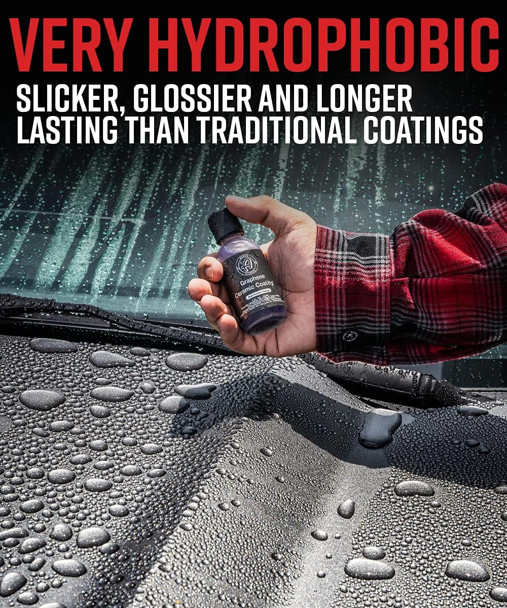 Adam's UV Graphene Ceramic Coating Kit - 10H Ceramic Coating for Cars W/ 7+ Years of Protection & UV Glow Technology | Apply After Car Wash Clay Bar Car Buffer Polisher | Boat RV Motorcycle