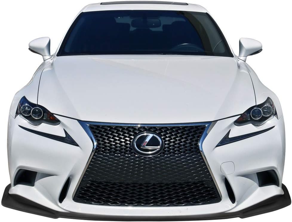 Front Bumper Lip Compatible With 2014-2016 Lexus IS250 IS300 IS350 F Sport, IKON Style Black PP by IKON MOTORSPORTS