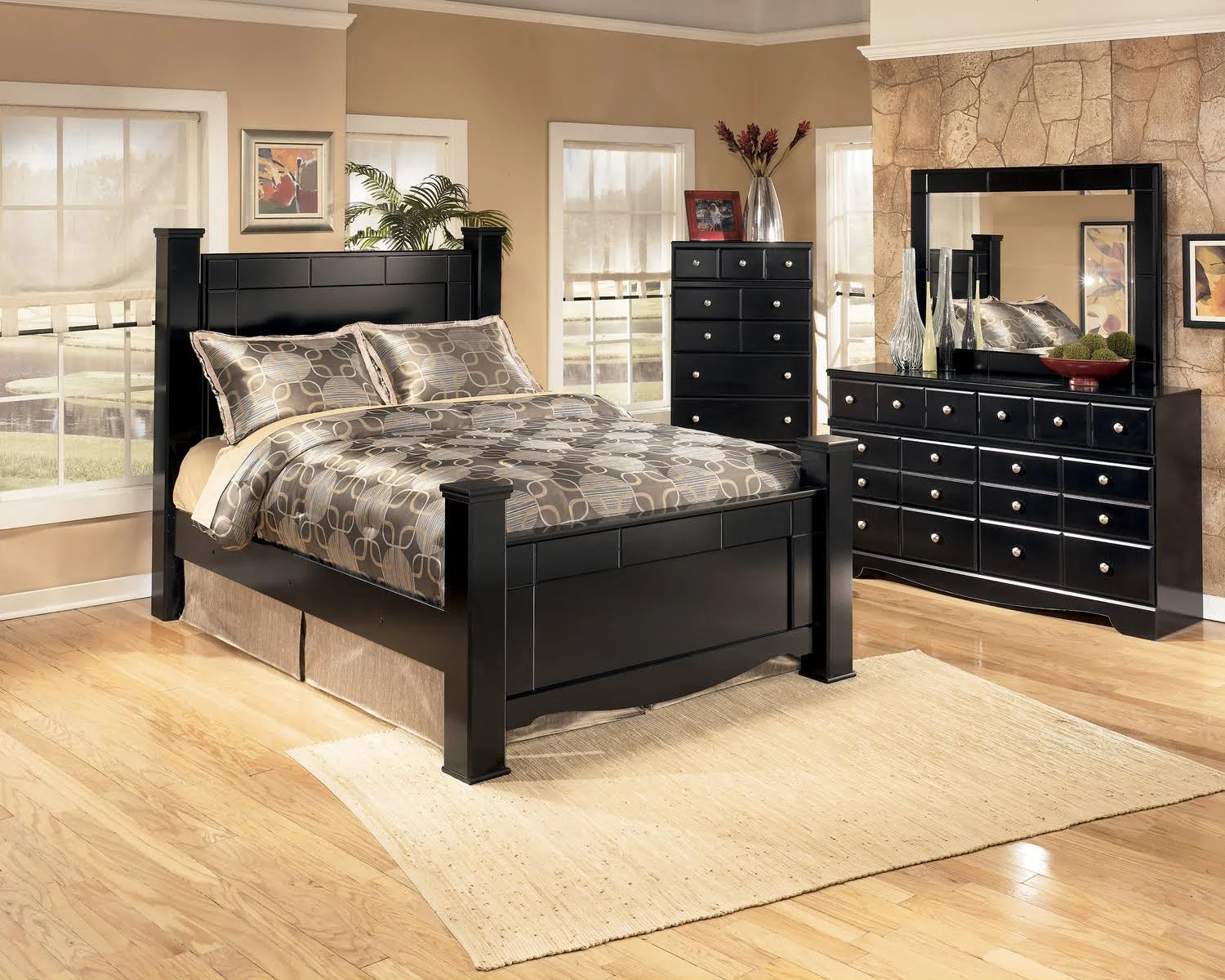 Signature Design by Ashley Shay Almost Black Queen Poster Footboard