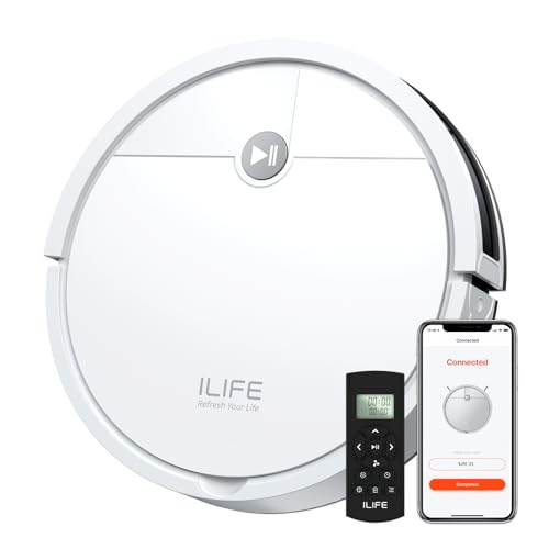 ILIFE A12 Pro Robot Vacuum and Mop Combo, Self Emptying Station for 60 Days, LiDAR Navigation, Home Mapping, No-Go Zones, 2.4G WiFi/App/Alexa/Remote Control, for Hard Floors, 110V