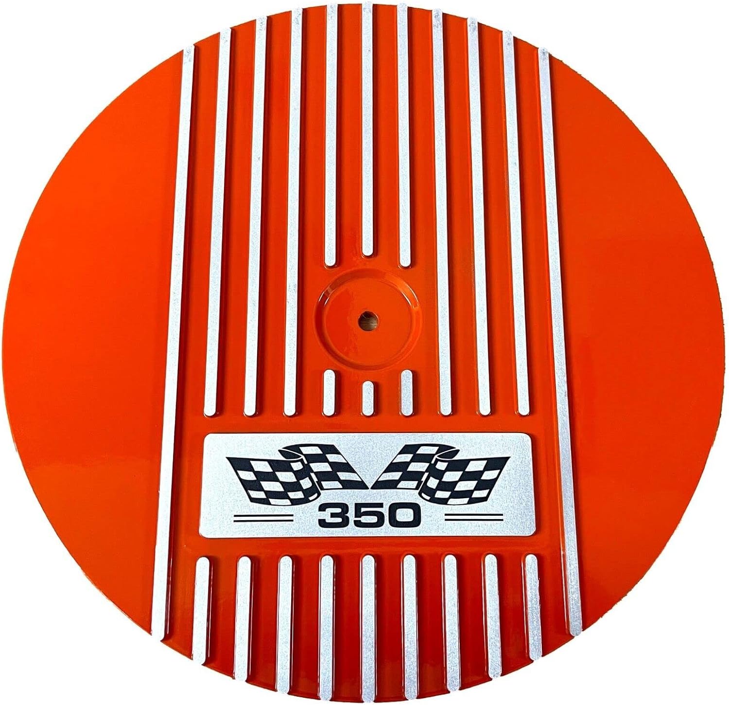 Small Block 350 Valve Covers & 13" Round Air Cleaner Kit - Orange