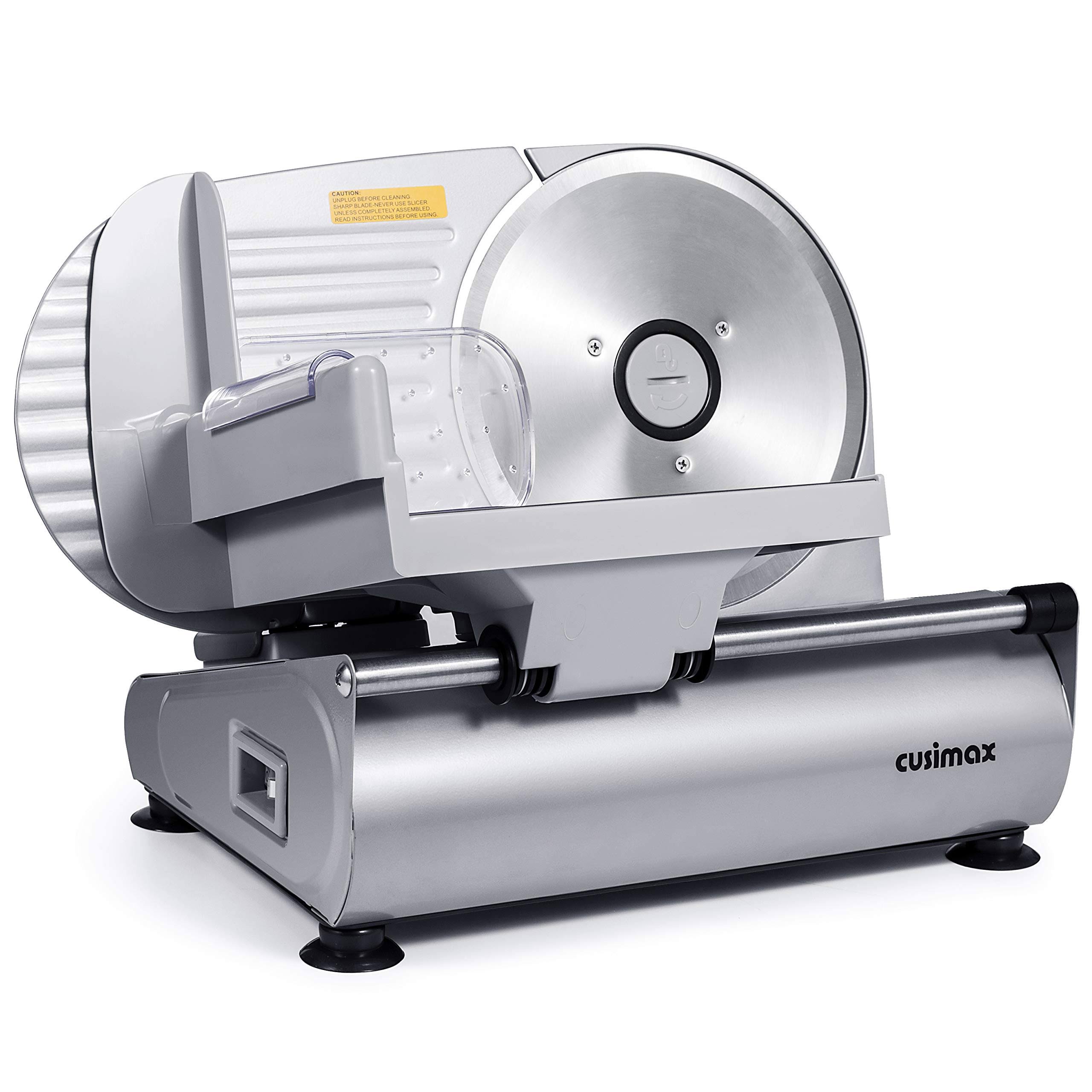 Cusimax Meat Slicer 200W Electric Deli Food Slicer, Silver