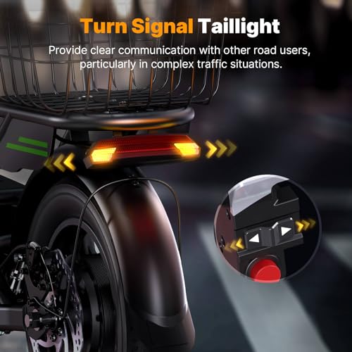 isinwheel Electric Scooter Adults, 21/38 MPH Top Speed & 28/43 Miles Range, 14/16'' Fat Tire Scooter for Adult with Turn Signals & Mood Lights, APP, 1200W Powerful Motor Electric Scooter with Seat