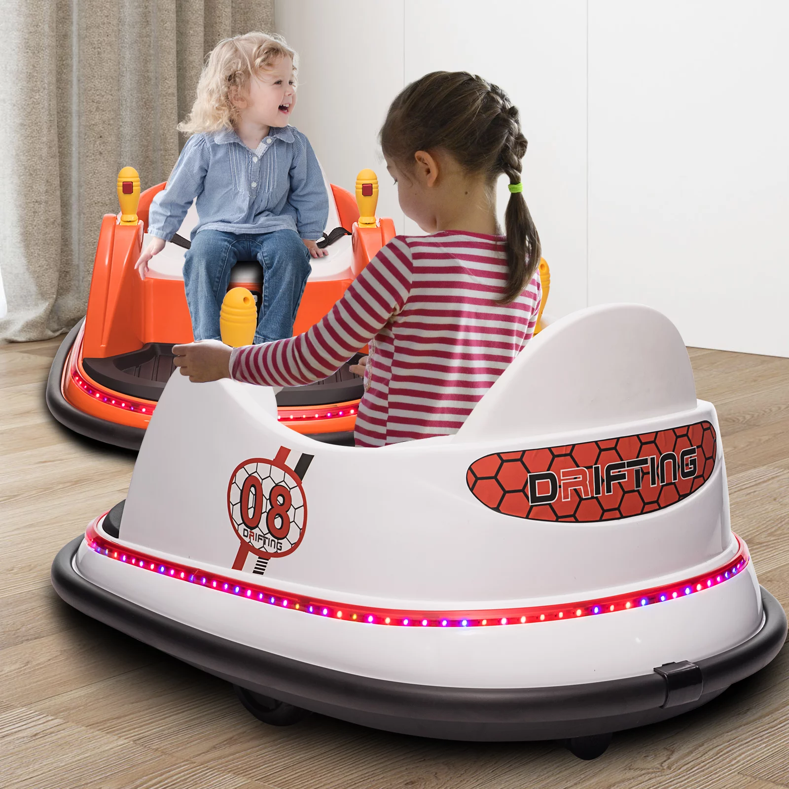 OTTARO 12V Electric Powered Ride on Bumper Car for Girls Boys with Remote Control,360 Spin,Music(Lavender)