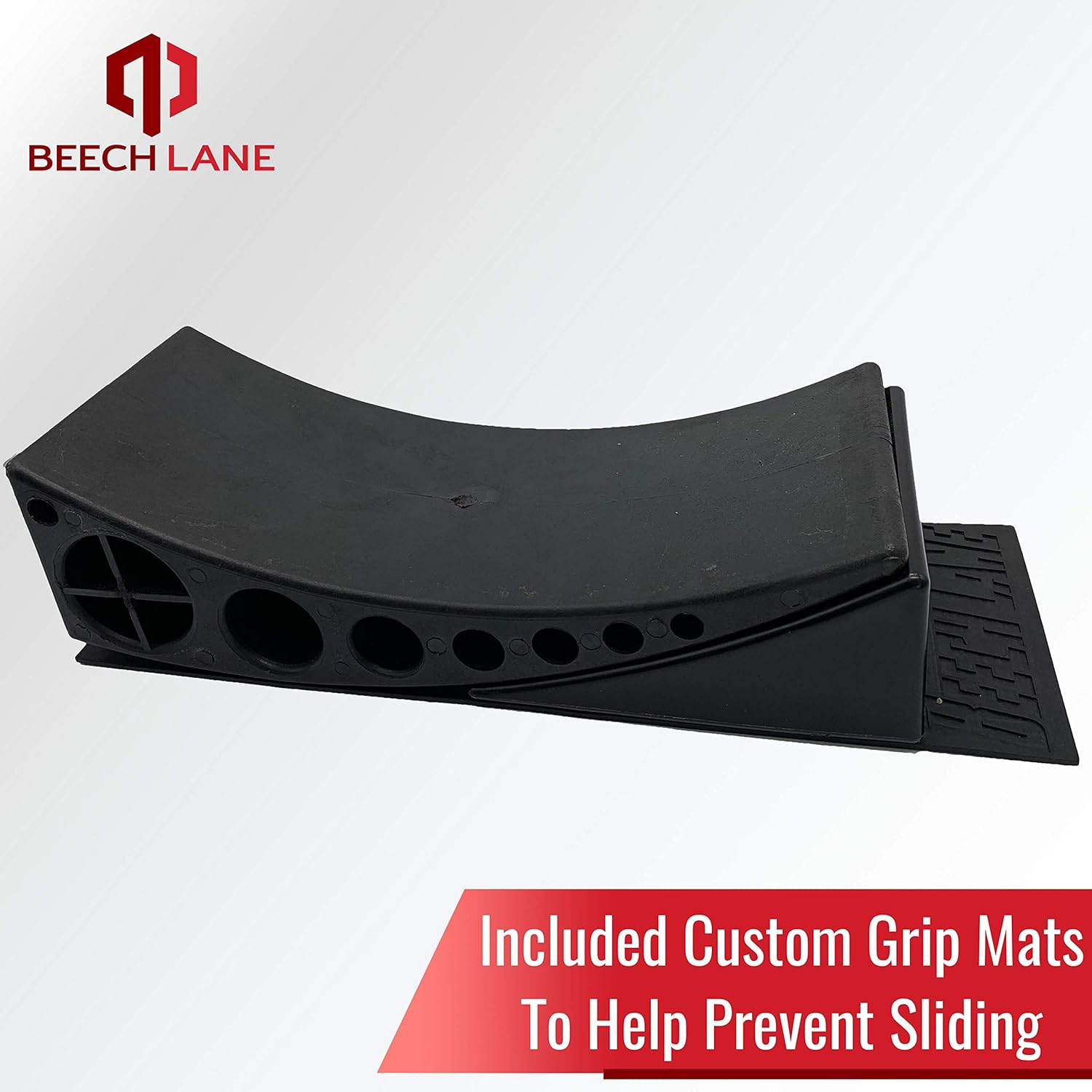 Beech Lane Camper Leveler 1 Pack - Precise Camper Leveling, Includes One Curved Leveler, One Chock, and One Rubber Grip Mat, Heavy Duty Leveler Works for Campers Up to 35,000 LBs Pack of 2
