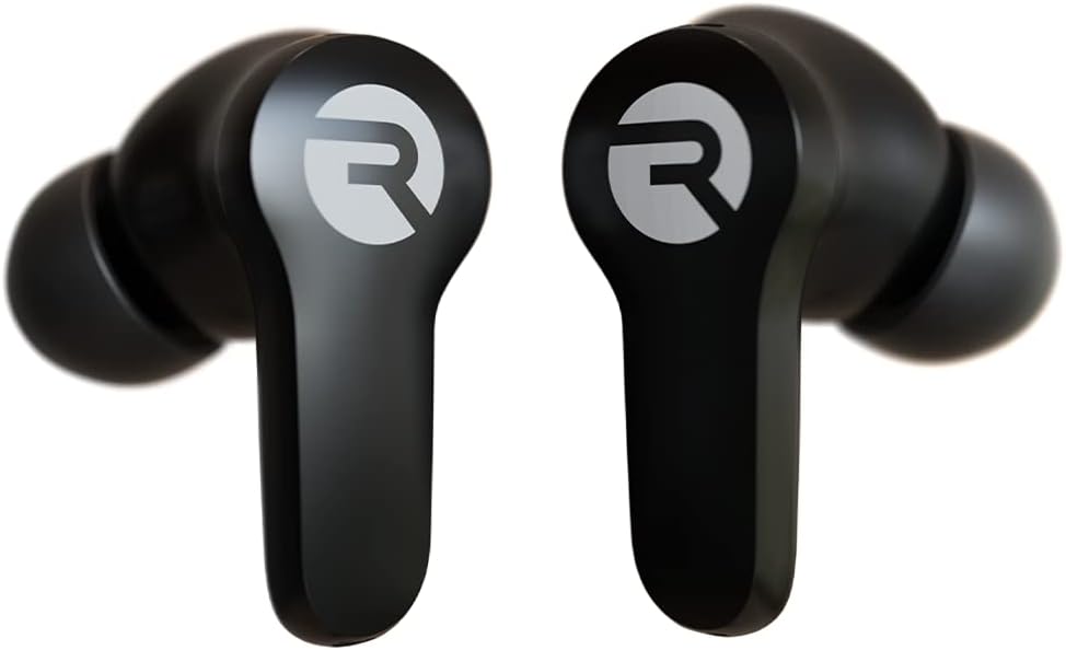 Raycon Work Earbuds Bluetooth Wireless Earphones with Microphone- Stereo Sound in-Ear Bluetooth Headset True Wireless Earbuds with 32 Hours of Battery Life & Three Sound Profiles- (Carbon Black)