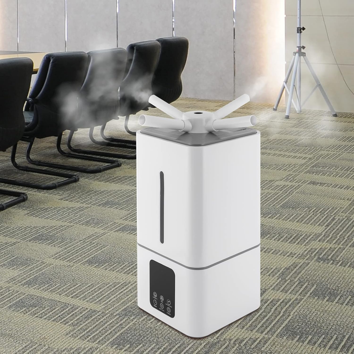 Industrial Humidifier, 13L/3.4Gallons Whole House Humidifier Commercial & Household Humidifier 1500ml/h 861sq.ft Large Home Humidifier for for Living Room Bedroom Office 100-240V(White)