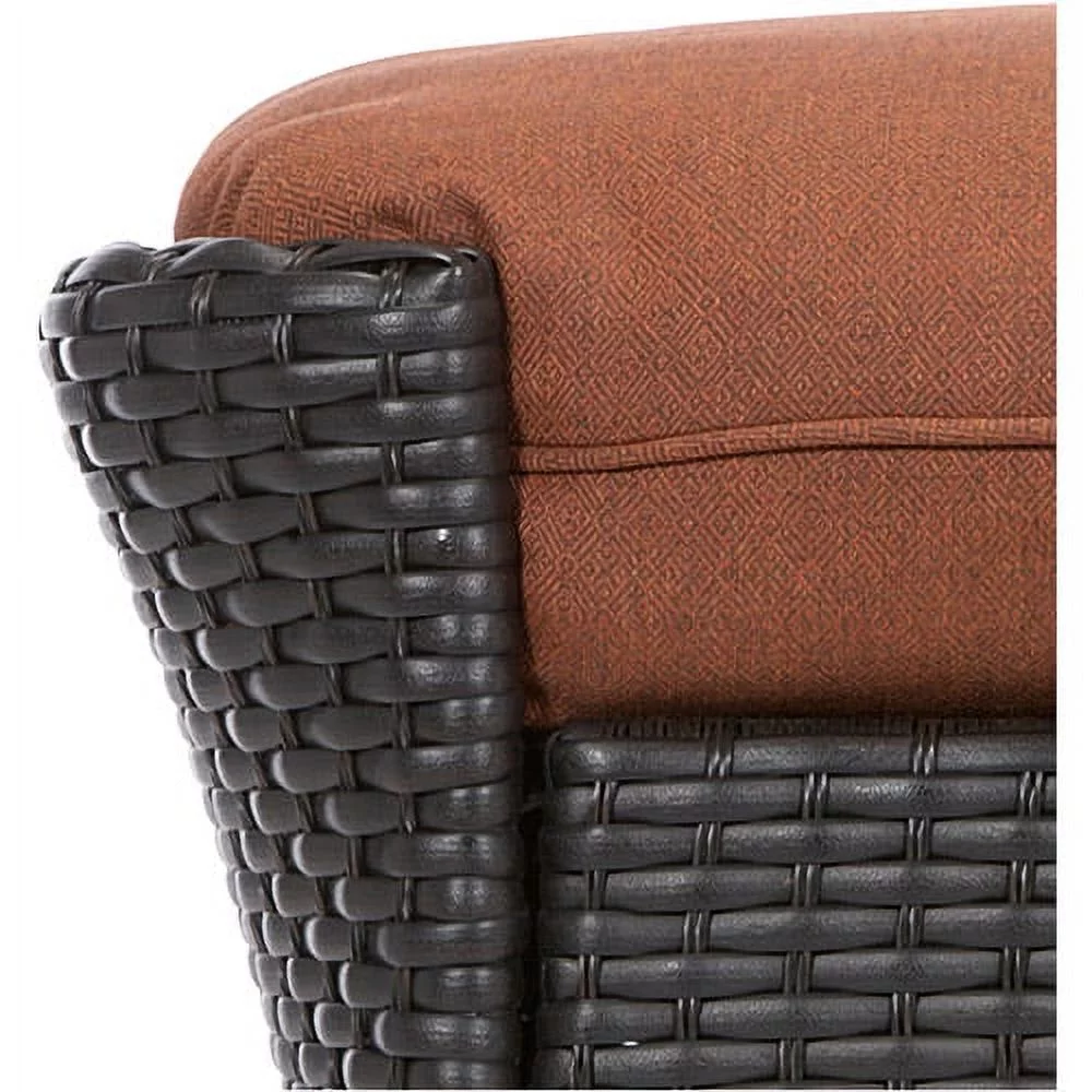 Hanover Strathmere Allure 2-Piece Wicker and Steel Outdoor Patio Set, Rust
