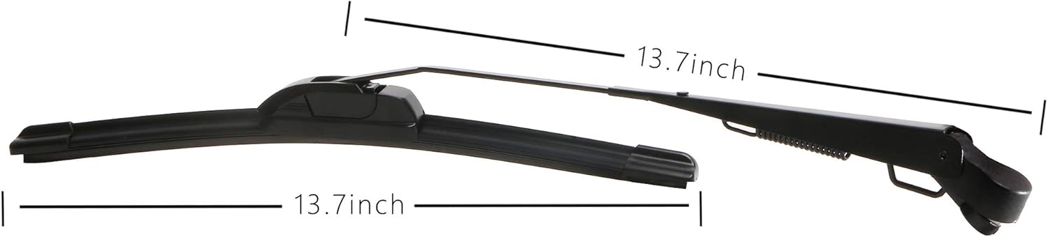 YiCross Electric UTV Windshield Wiper Motor 12V Hard Coated Polycarbonate Universal Windshield Wiper Kit w/Multi Wiper, 90 Degree Wipe Sweep