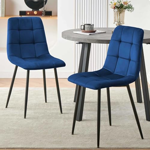 Modern 4-Person Round Dining Table Set, Space-Saving for Kitchen, Living Room, Apartment, includes Dining Table & 4 Grey Chairs,Small Dining Room Set for 4