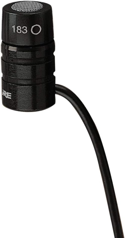 Shure WL185 Cardioid Condenser Lavalier Microphone with TA4F/TQG Connector for use with Shure Wireless Systems,Black