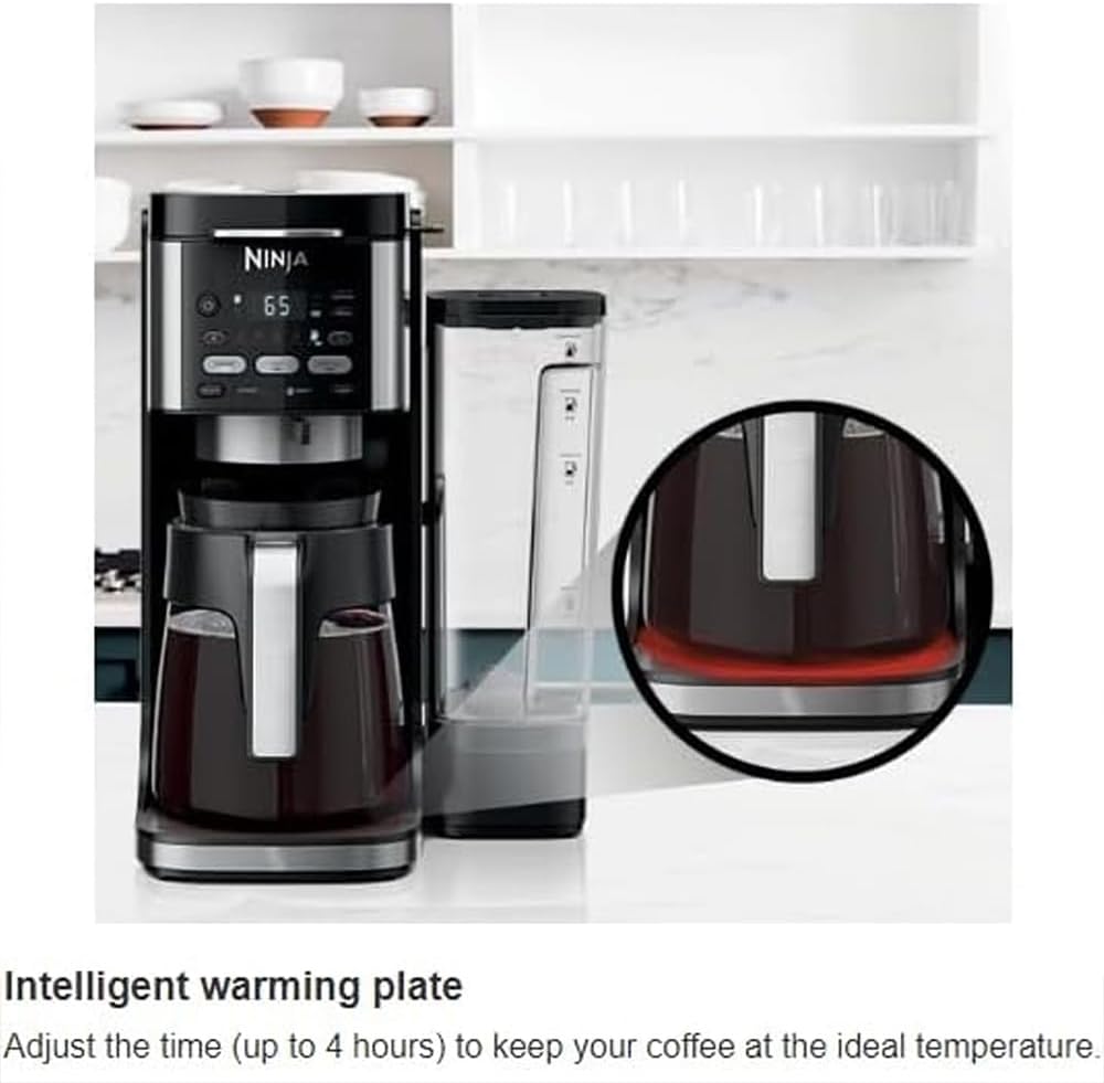 Ninja CFP105 DualBrew Hot & Iced Coffee Maker Black (Renewed) Bundle with 2 YR CPS Enhanced Protection Pack