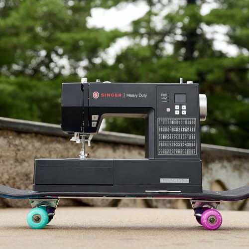 SINGER Heavy Duty 6600C Sterling Sewing Machine with Accessory Kit | Strong Motor with Enhanced Piercing Power, 215 Stitch Applications, Full Metal frame, LCD Screen & 1-Step Buttonhole