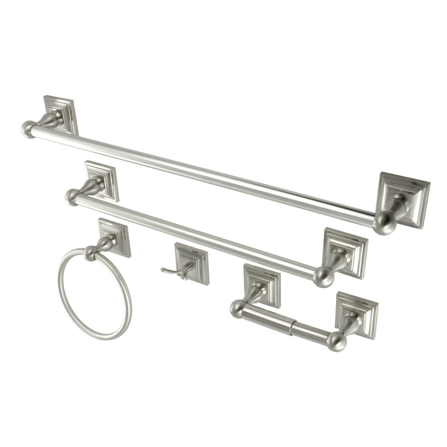 5pc Serano Bathroom Accessory Set Brushed Nickel - Kingston Brass