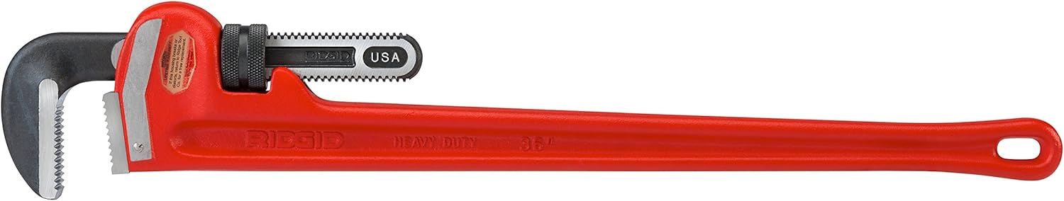 RIDGID 31035 Model 36 Heavy-Duty Straight Pipe Wrench, 36-inch Plumbing Wrench