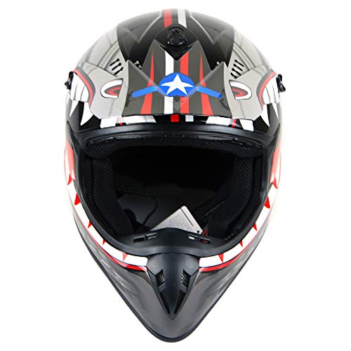 1Storm Adult Motocross Helmet BMX MX ATV Dirt Bike Downhill Mountain Bike Helmet Racing Monster Shark Style HKY_SC09S