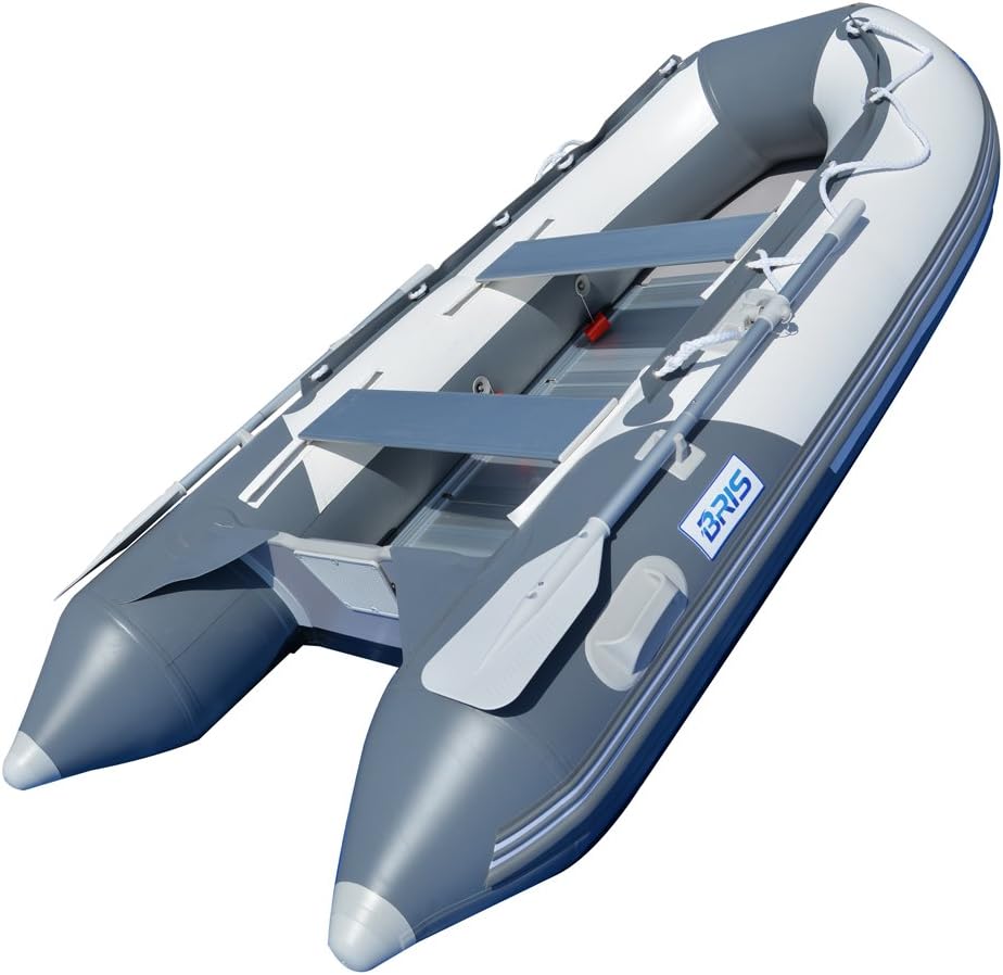 BRIS 10.8 ft Inflatable Boat Inflatable Rafting Fishing Dinghy Tender Pontoon Boat