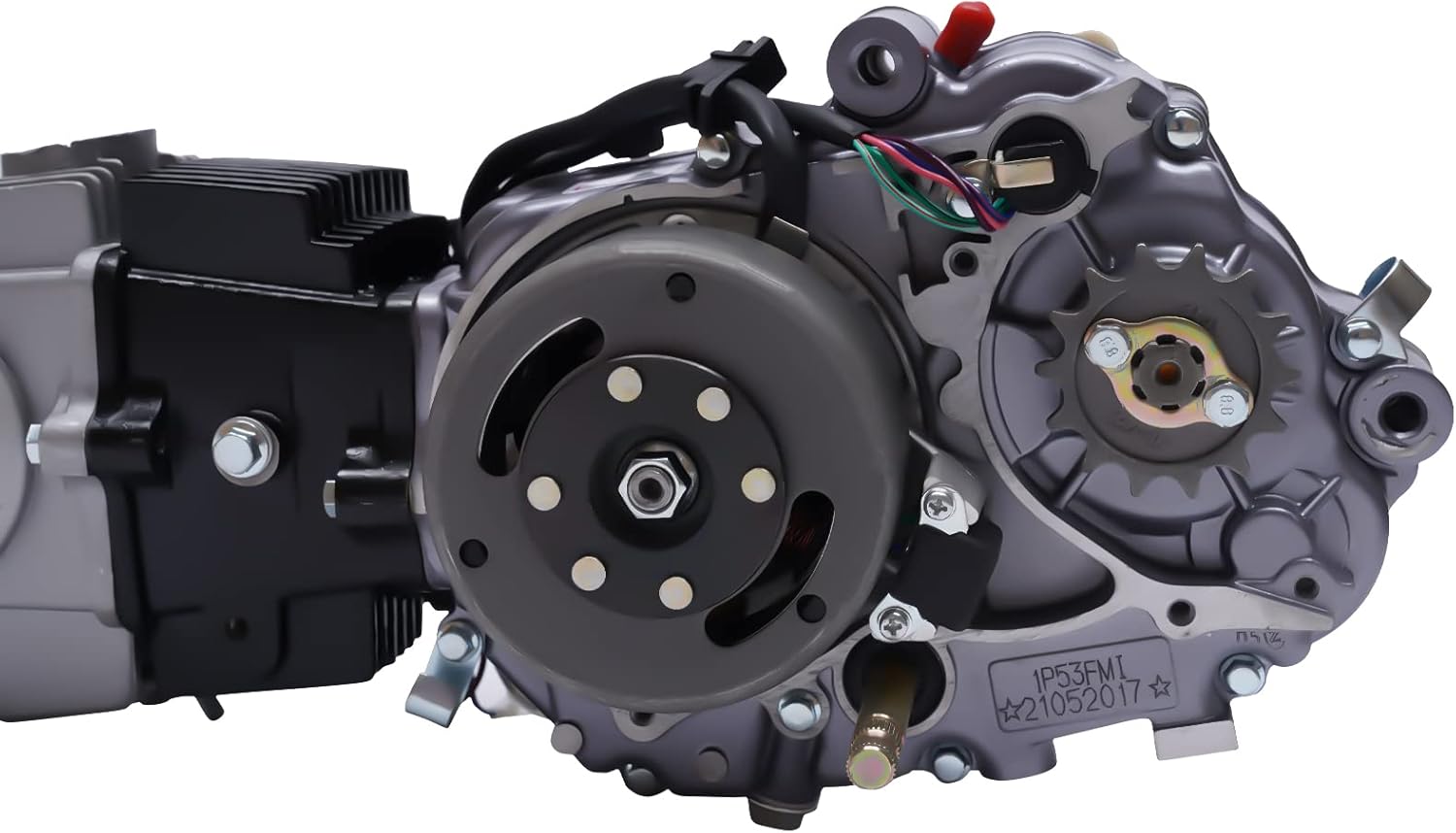 140cc 4 Stroke Engine Motor Replacement Kit, Racing Engine CDI Kick Starter Lever Gear Shift Lever Manifold Set, Single Cylinder Motor