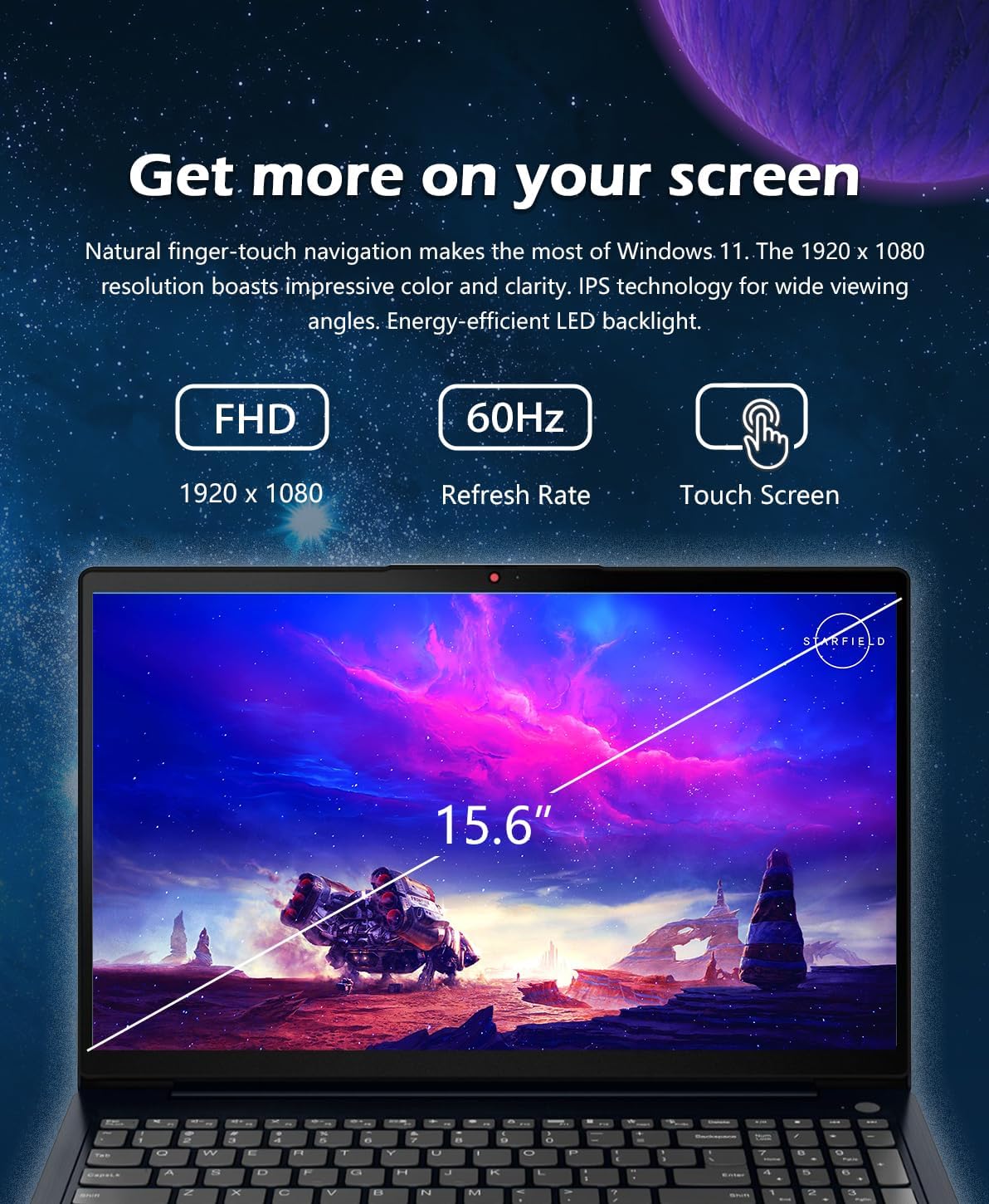Lenovo - 2023 - IdeaPad 3i - 15.6" FHD Touchscreen Display - Essential Laptop Computer - Intel Core i5-1155G7 11th Gen - 40GB Memory - 2TB Storage - Abyss Blue - Windows 11 - W/GaLiMu