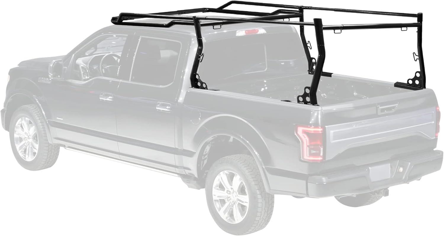JY PERFORMANCE 1000lbs Truck Ladder Rack Over Cab Full Size Adjustable Contractor Pickup Lumber Utility Kayak