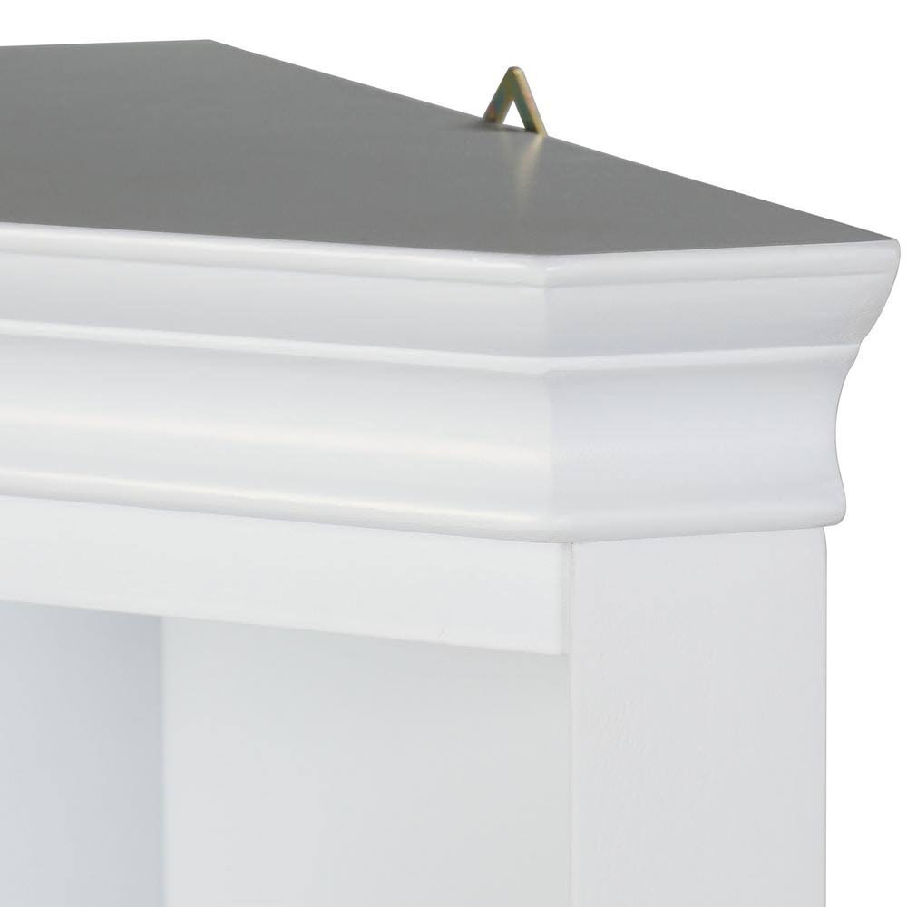 Hampton Harbor 23 in. W x 13 in. D x 67-1/2 in. H Corner Linen Cabinet in White