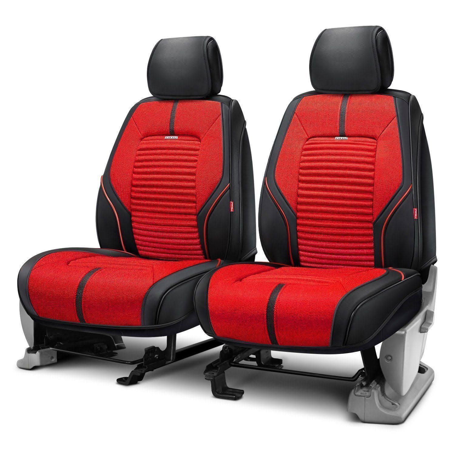 Rixxu - Super Sport Series 1st Row Red Seat Covers with Black Sides