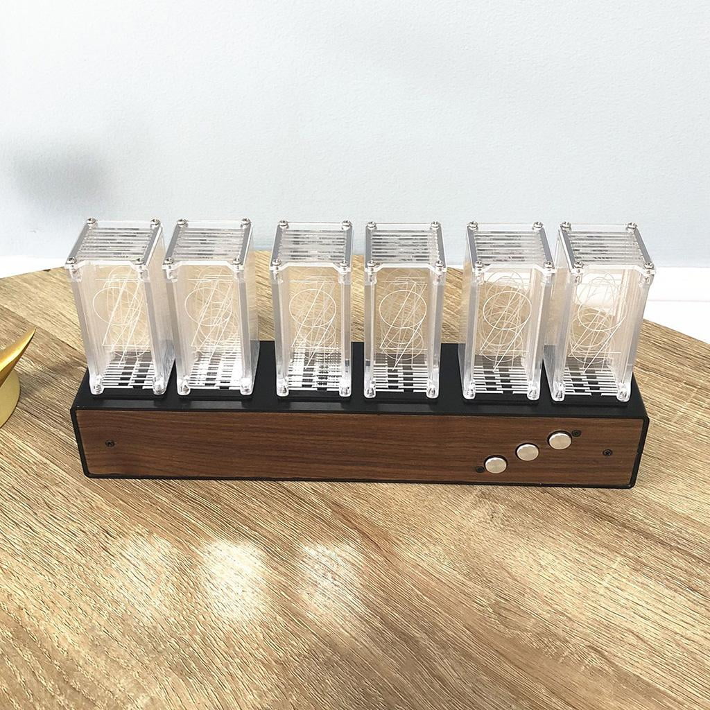 LED Nixie Clock, Digital Tube Clock, Nixie Tube Clock Multiples, USB for Lovers, Boyfriend, Christmas, Birthday Gift