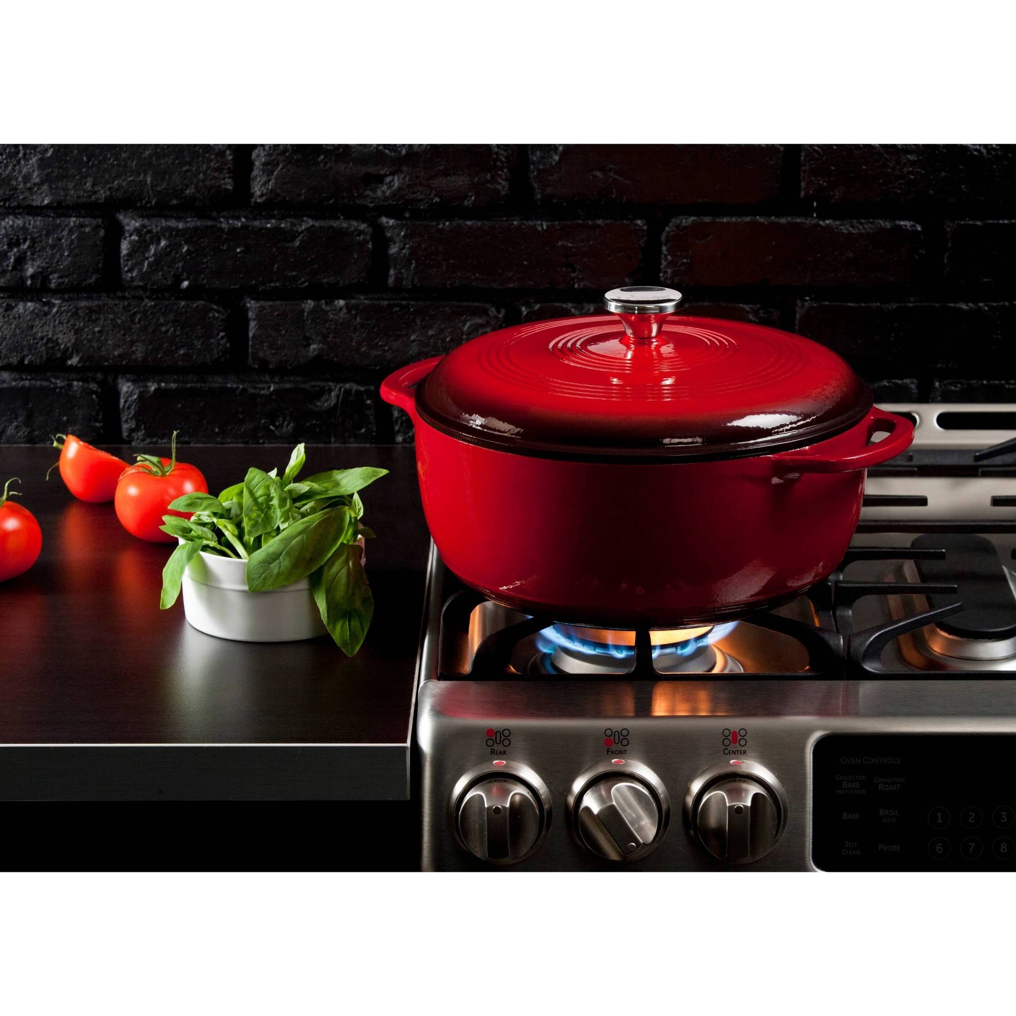 Lodge Cast Iron Lodge Enamel 7.5-qt. Dutch Oven - Red
