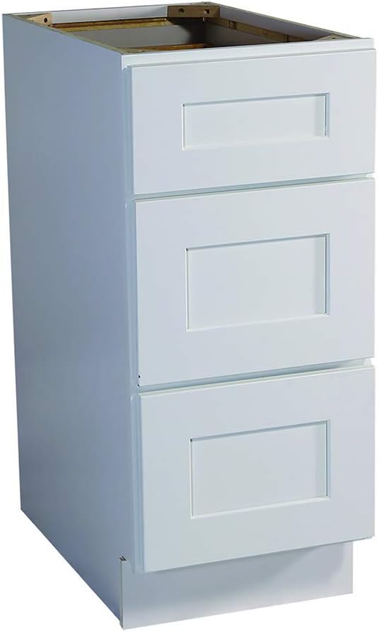 Design House Brookings 15-Inch Drawer Base Cabinet, White Shaker