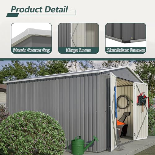 6x4 Ft Outdoor Storage Shed, Heavy-Duty All-Weather Tool Shed with Lockable Doors, Durable Resin Construction for, Patio & Backyard Organization Black