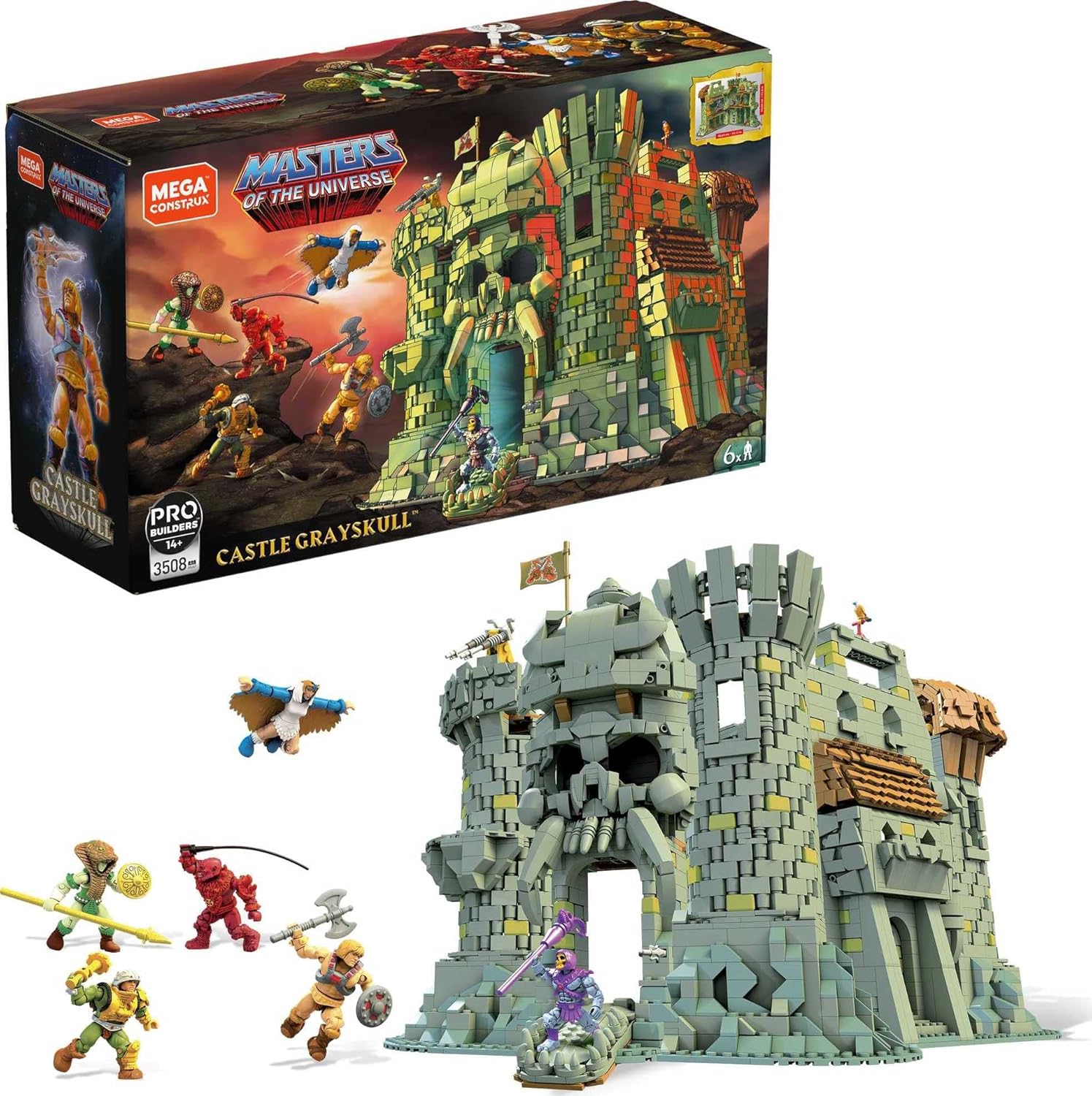 ​MEGA Masters of the Universe Castle Grayskull MOTU Construction Set, Building Toys for Boys [Amazon Exclusive]