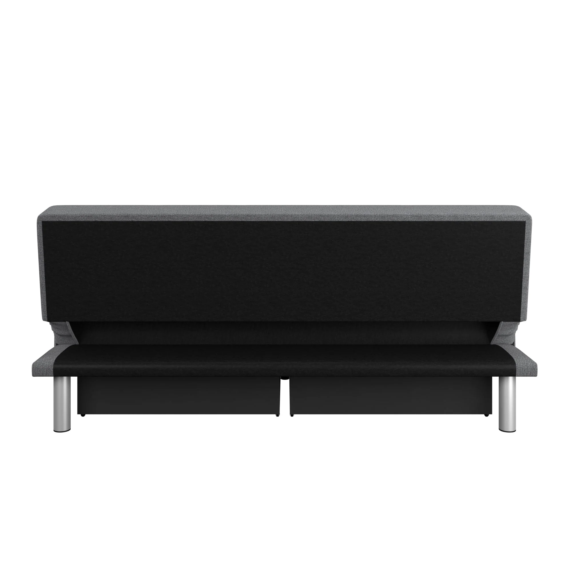 Serta Windsor Futon with Storage and Power, Gray Fabric