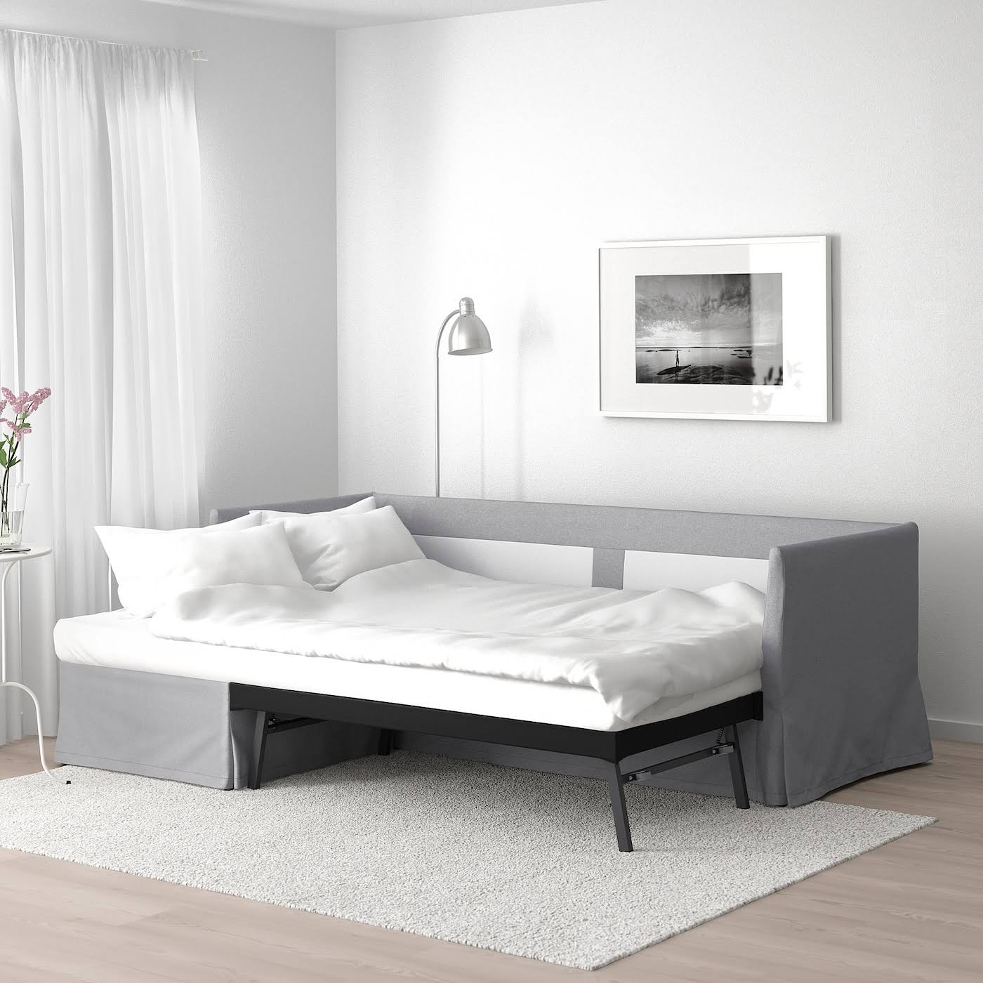 IKEA - SANDBACKEN Sleeper Sectional, 3-seat, Frillestad Light Gray, Width: 83 1/2