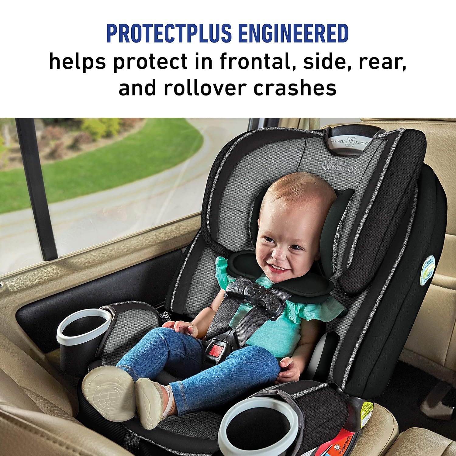 Graco 4Ever DLX 4-in-1 Car Seat to Backless Booster, TurboBooster Dinorama Backless Booster
