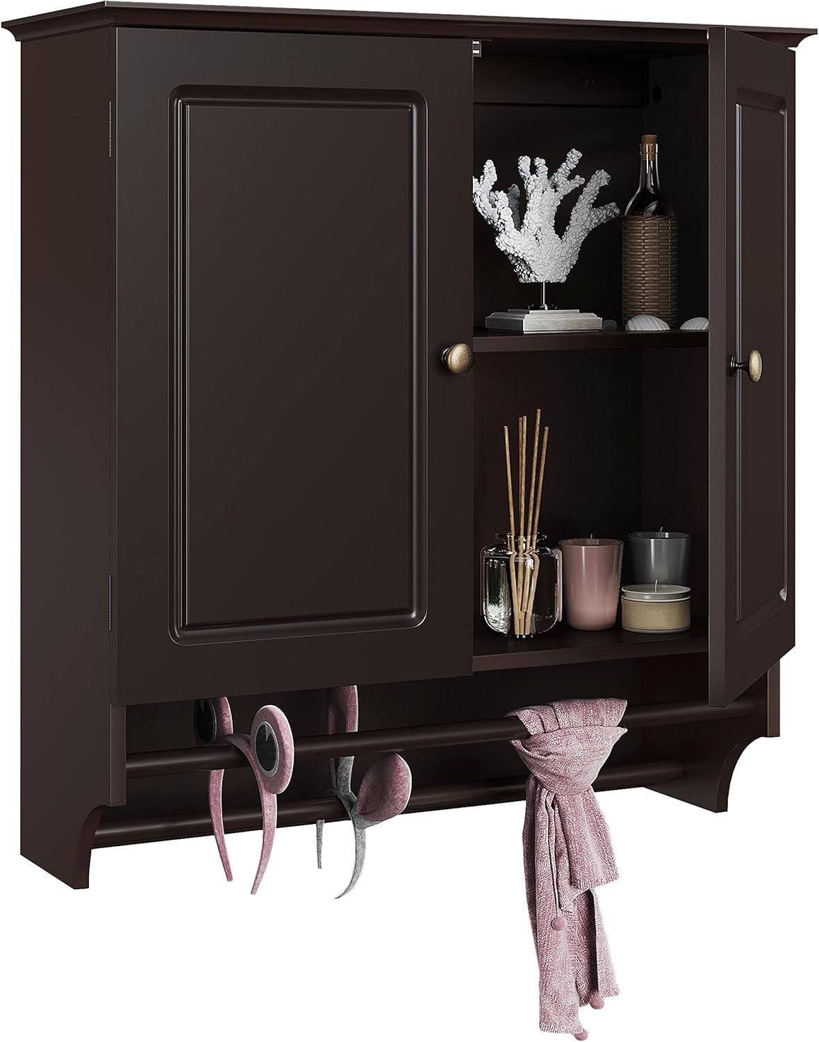 Yaheetech Bathroom/Kitchen Wall Storage Cabinet Collection Wall Cabinet 2-Door Wall Cabinet - White