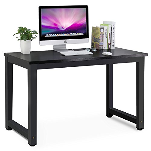 Tribesigns Modern Computer Desk, 63 x 31.5 inch Large Executive Office Desk Computer Table Study Writing Desk Workstation for Home Office, Spliced Desktop, White