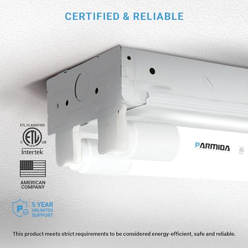 PARMIDA 20-Pack 4FT LED T8 Hybrid Type A+B Light Tube, 24W, Plug & Play or Ballast Bypass, Single-Ended OR Double-Ended Connection, 3000lm, Frosted Cover, T8 T10 T12, ETL - 4000K