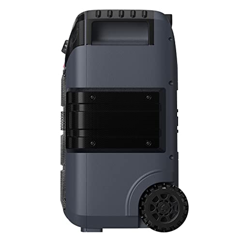 ION Block Rocker - Portable Bluetooth Outdoor Party Speaker with Karaoke Microphone, Battery, 4 Speakers, Radio, USB Port, App, Water-Resistant, 120W