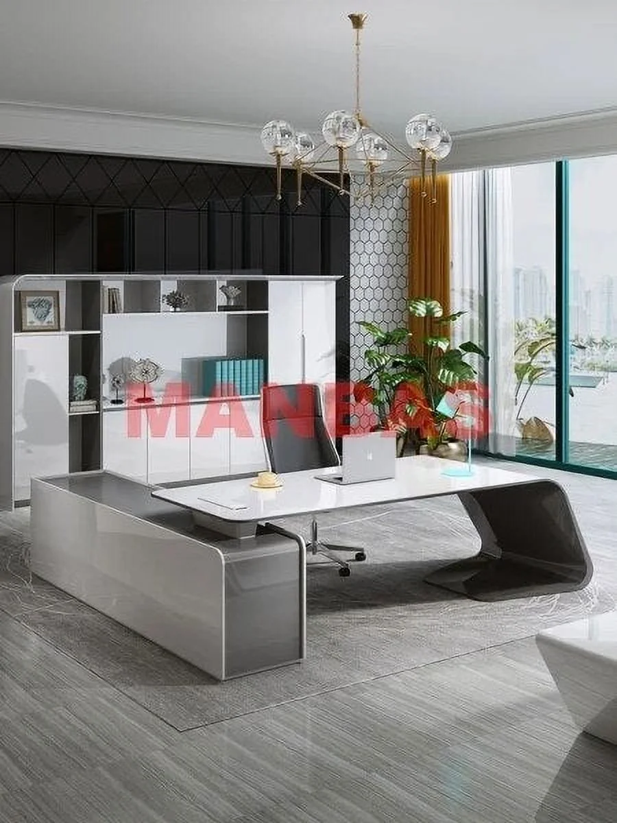 Fashional Home Escritorio Personal Desk Modern Escritorios De Oficina Computer Desks Designer Italian Office table + Chair