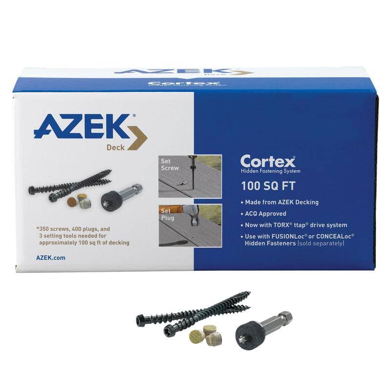 Azek Cortex 2-3/4 in. L Torx Ttap Star Head Island Oak Hidden Deck Fastener 350 per Box
