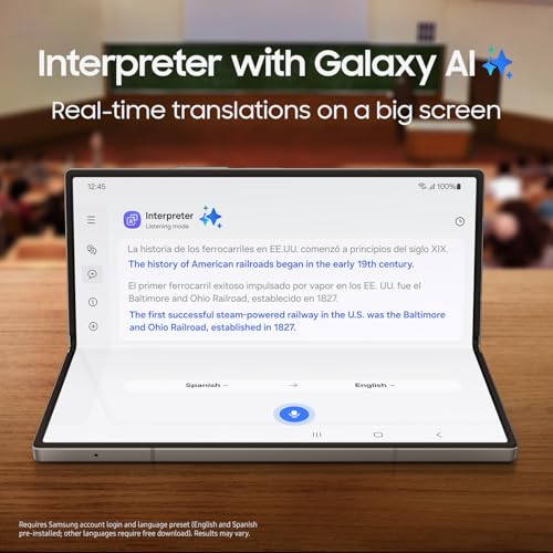 Samsung Galaxy Z Fold 6, 512GB Unlocked Android Smartphone, Circle to Search, Hands-Free Interpreter, AI Photo Edits, Foldable Display for Multitasking, 2024, US 1 Yr Warranty, Silver Shadow