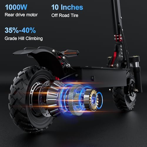 Electric Scooter, 31/53Mph Top Speed, 1000W/5600W Motor, 40/59Mi Long Range, NFC Dashboard, Dual Suspension & Brake System Electric Scooter for Adults