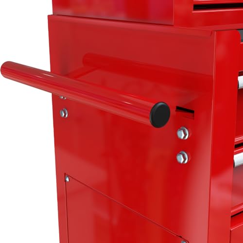 High Capacity Rolling Tool Chest, 8 Drawer Rolling Tool Chest with Wheels High Capacity Lockable Tool Storage Cabinet Toolbox Organizer for Garage Warehouse Workshop