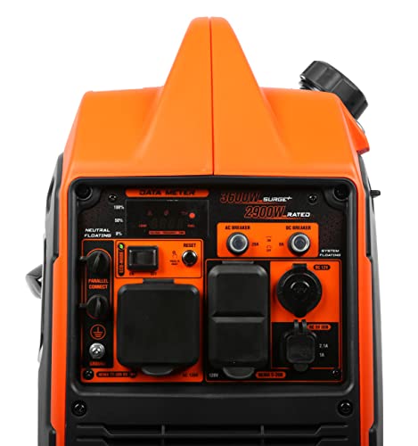 WEN Quiet and Lightweight 3600-Watt Dual Fuel RV-Ready Portable Inverter Generator with Fuel Shut Off and CO Watchdog (DF360iX)