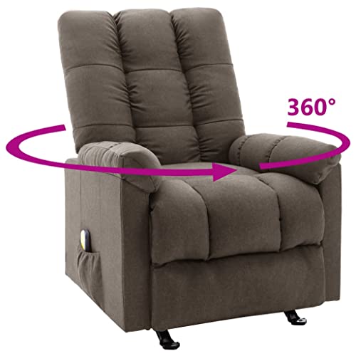 Recliner,Room Chairs for Bedrooms,Single Sofa Chair,Recliner Chairs for Adults,Reclining Chair,Master Bedroom Furniture,for Living Room, Office, Bedroom,Movies,TV Dramas and Music, Taupe Fabric