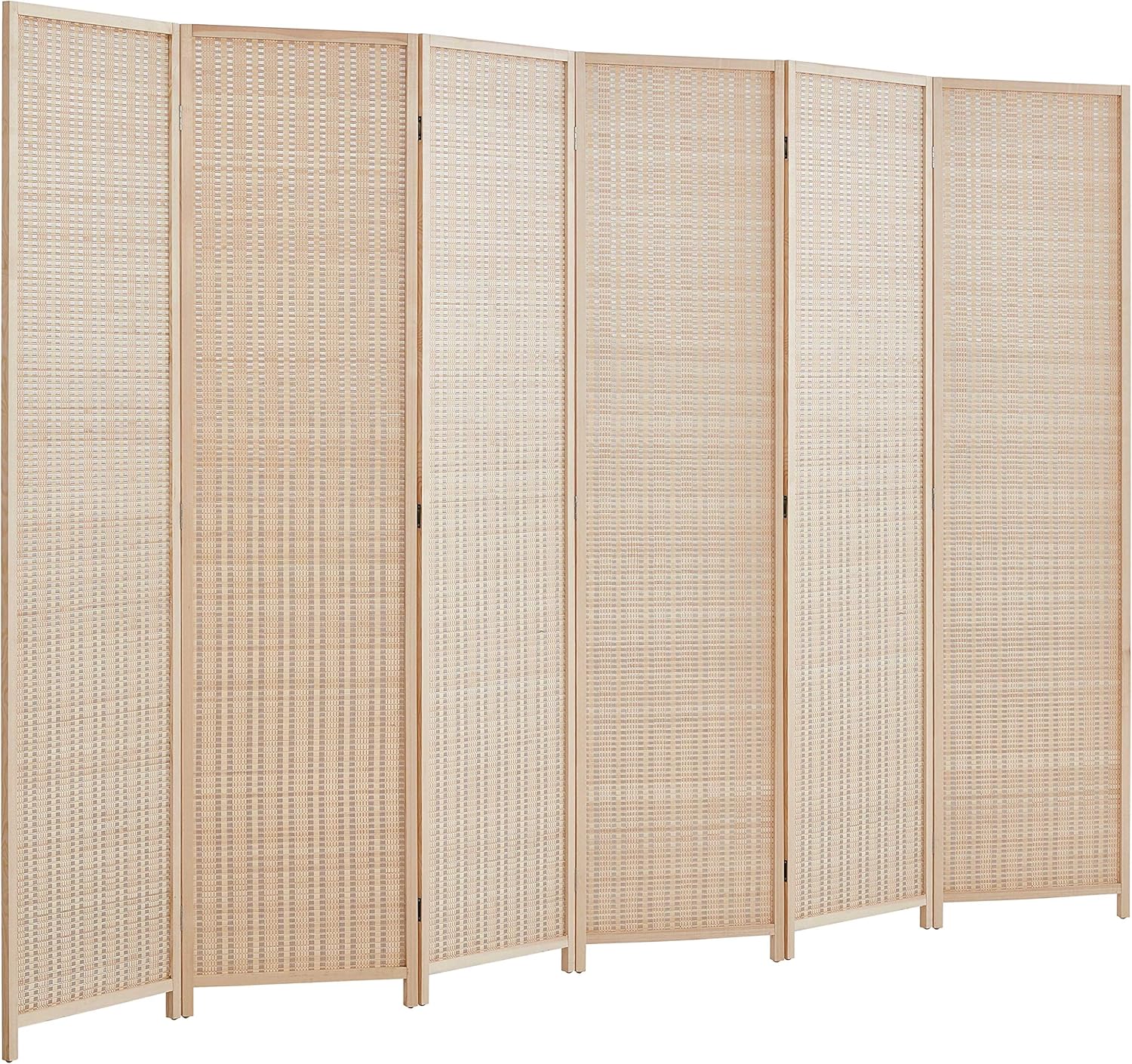 6 ft. Tall-Extra Wide, Bamboo Room Divider, 6 Panel Room Divider/Screen, Room Dividers and Folding Privacy Screens 6 Panel,Wall Divider,Room partitions/Separator/Dividers-Bamboo 6