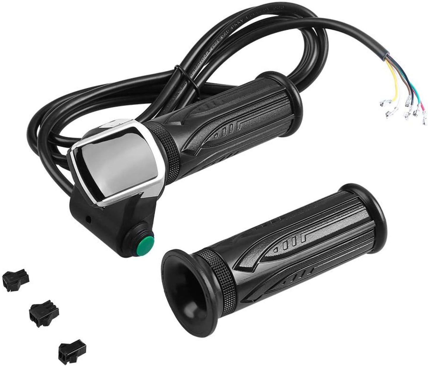 OUKENS Electric Scooter Throttle Grip, 1 Pair Waterproof LCD Display Throttle Handlebar Grip for Electric Car Bike Scooter