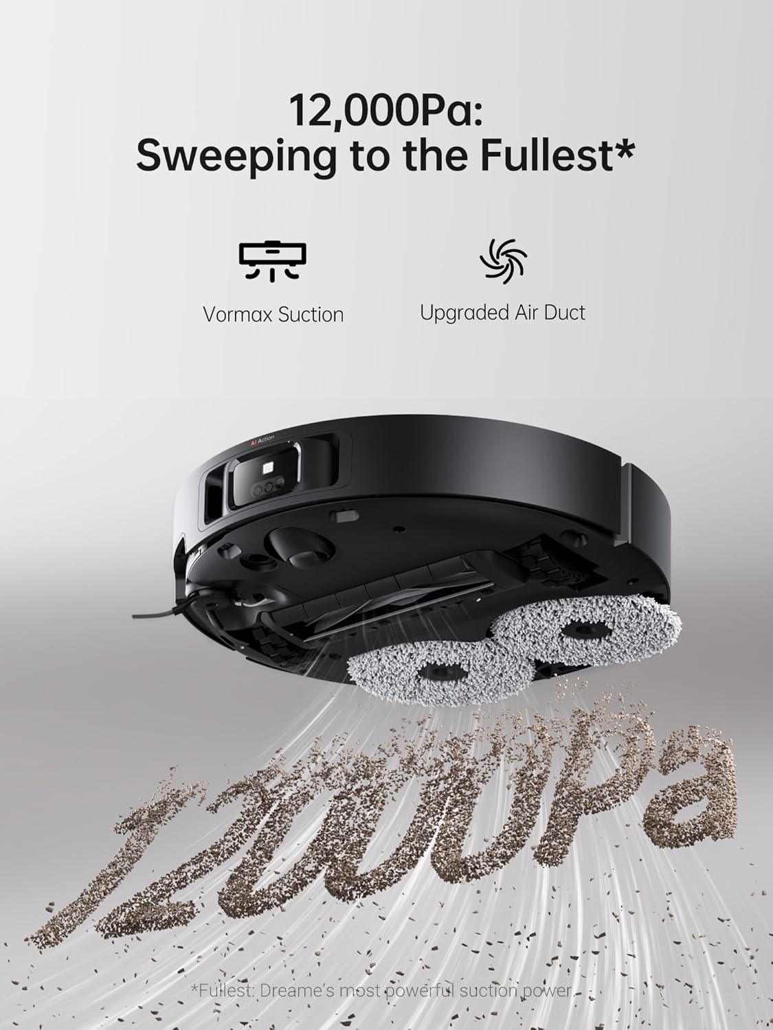 dreame X40 Ultra Robotic Vacuum with Removable & Liftable Mop, 12,000Pa Suction, SideBrush Extensive Cleaning, 158°F Mop&Washboard Self Cleaning, Auto-Empty, Auto Refill, liftable Brushes