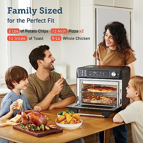 COSORI Smart 12-in-1 Air Fryer Toaster Oven Combo, Airfryer Convection Oven Countertop, Mother's Day Gift, Bake, Roast, Reheat, Broiler, Dehydrate, 75 Recipes & 3 Accessories