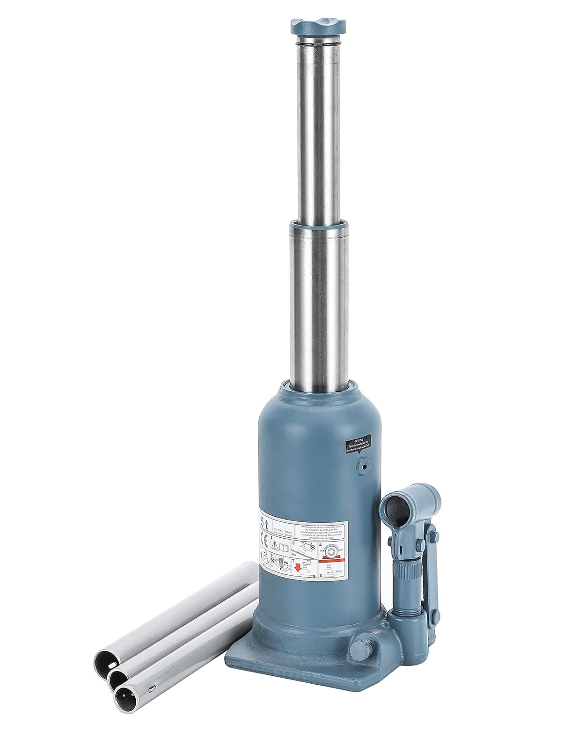 BAOSHISHAN 4 Ton Bottle Jack 10-5/8" to 24" Lifting Range High Lift Double Ram Bottle Jack Hydraulic Bottle Jack Truck Jack Jeep Jack